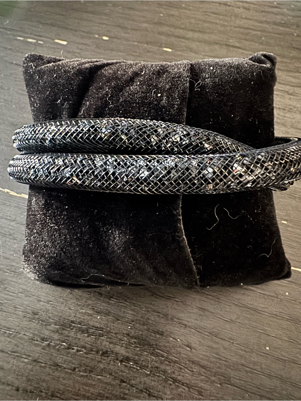 Swarovski retired black Mesh Crystal Tube Bracelet